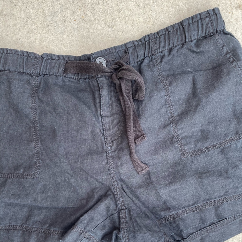 JCP Drawstring Linen Shorts MEDIUM - Picture 3 of 6